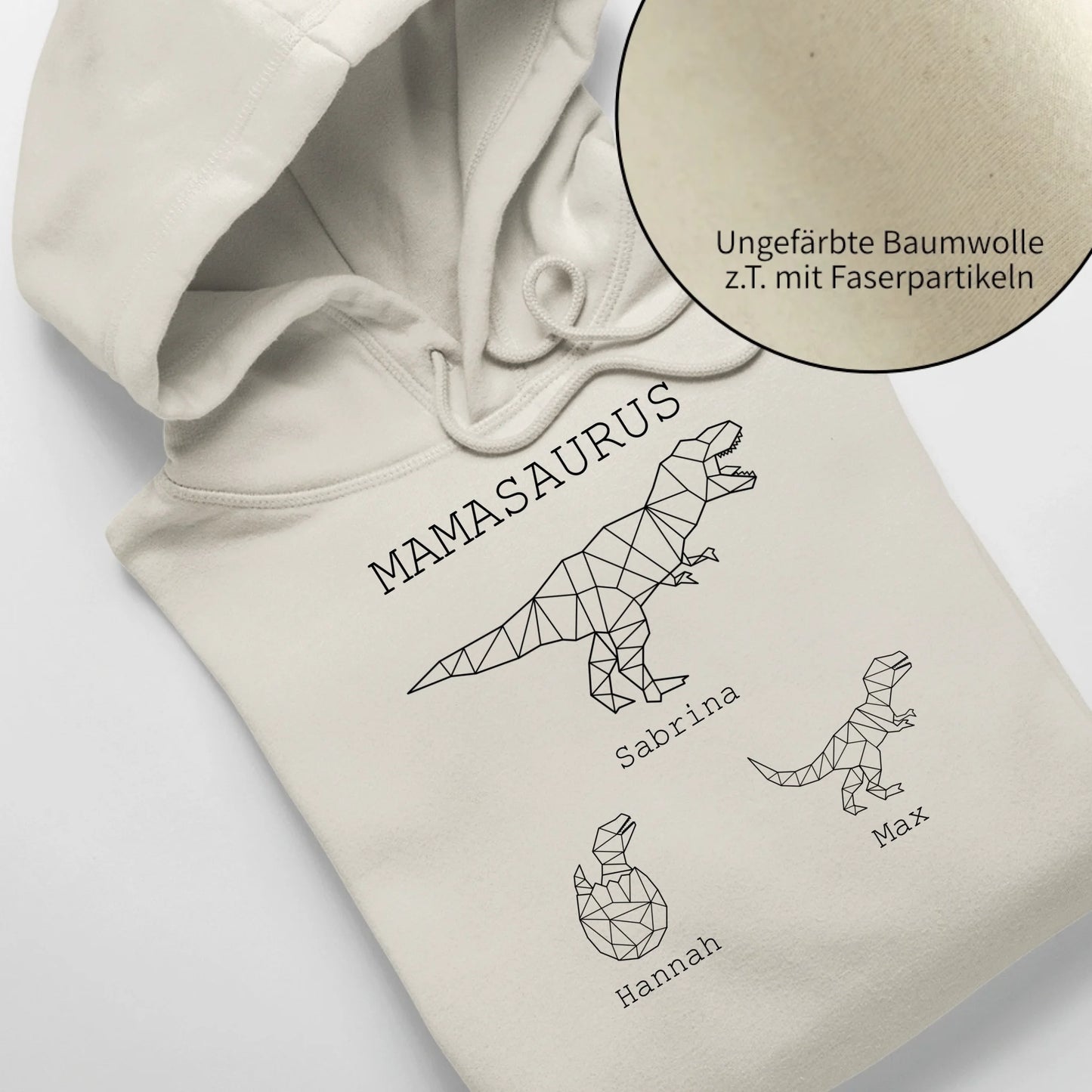 Mamasaurus - Bio Unisex Hoodie *personalisierbar (mit Namen)* Cruiser Hoodie 2.0 ST ST Natural-Raw