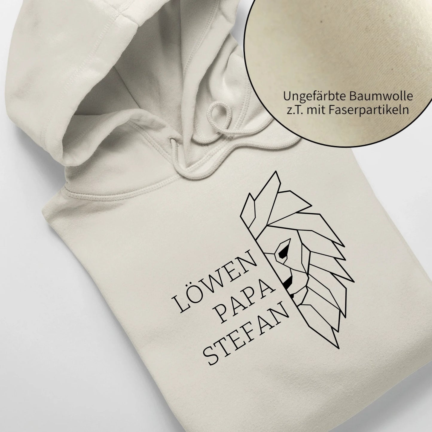 Löwen Papa - Bio Unisex Hoodie *personalisierbar (mit Namen)* Cruiser Hoodie 2.0 ST ST Natural-Raw