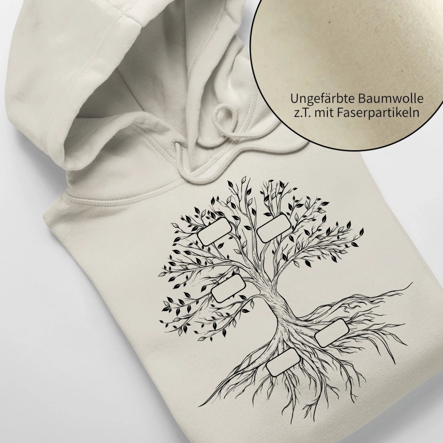 Family Tree - Bio Unisex Hoodie *personalisierbar* Cruiser Hoodie 2.0 ST ST Natural-Raw