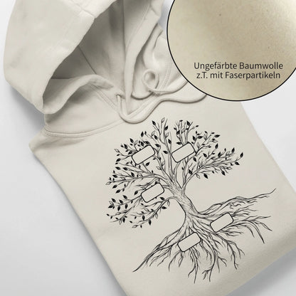 Family Tree - Bio Unisex Hoodie *personalisierbar* Cruiser Hoodie 2.0 ST ST Natural-Raw