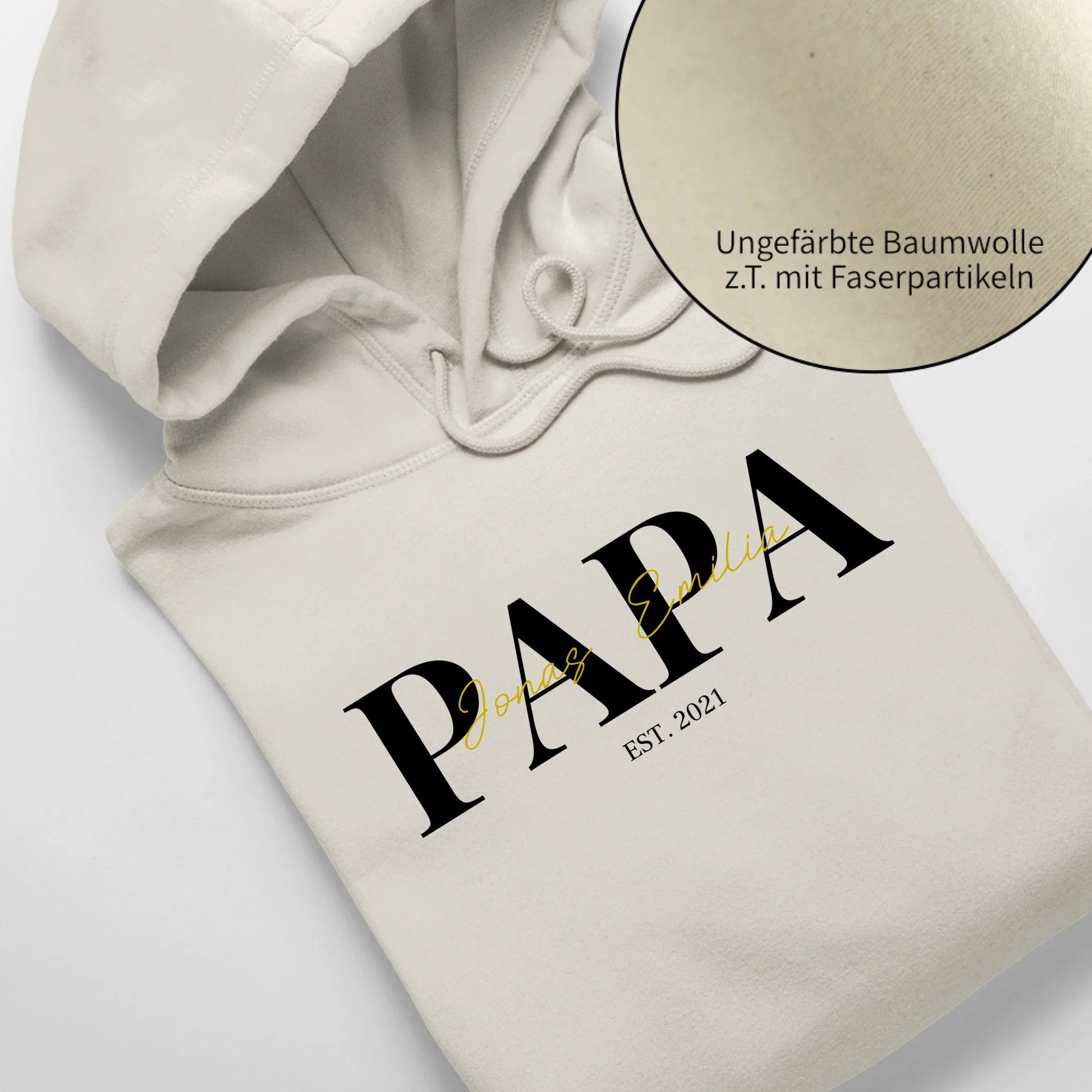 PAPA/MAMA + Kids - Bio Unisex Hoodie *personalisierbar* Cruiser Hoodie 2.0 ST ST Natural-Raw