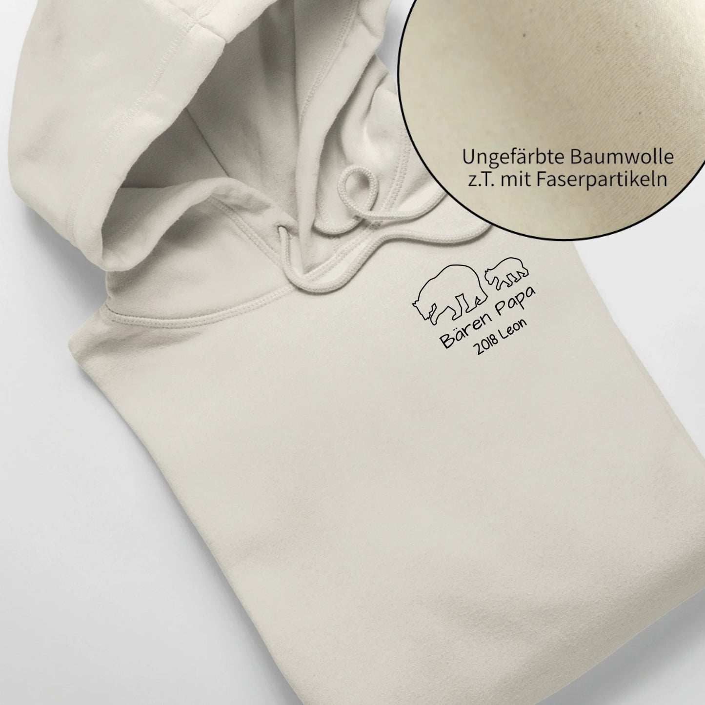 Bären Papa klein - Bio Unisex Hoodie *personalisierbar* Cruiser Hoodie 2.0 ST ST Natural-Raw