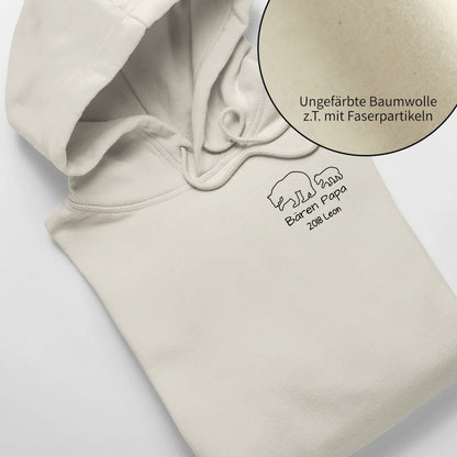 Bären Papa klein - Bio Unisex Hoodie *personalisierbar* Cruiser Hoodie 2.0 ST ST Natural-Raw