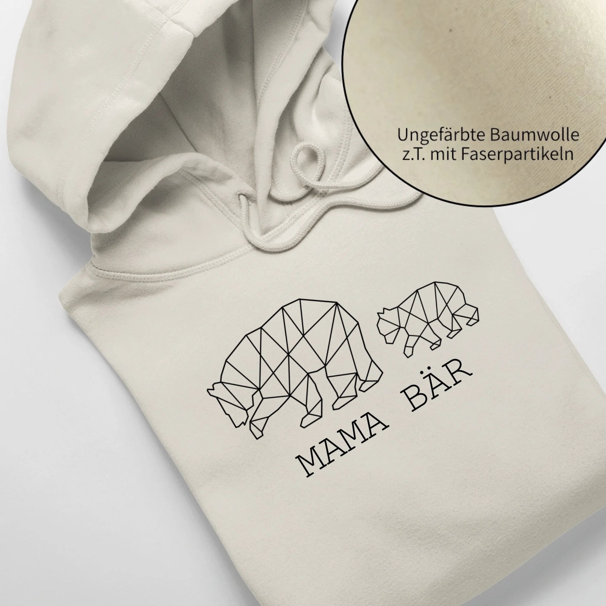 Mama Bär - Bio Unisex Hoodie *personalisierbar (1-4 Kinder ohne Namen)* Cruiser Hoodie 2.0 ST ST Natural-Raw