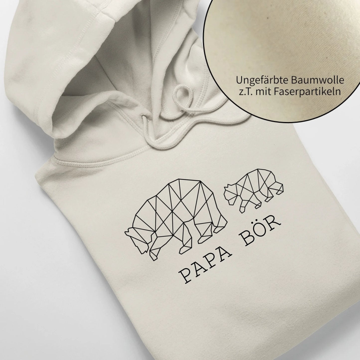 Papa Bör - Bio Unisex Hoodie *personalisierbar (1-4 Kinder ohne Namen)* Cruiser Hoodie 2.0 ST ST Natural-Raw