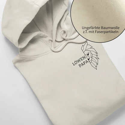 Löwen Papa Brusttasche - Bio Unisex Hoodie *personalisierbar (ohne Namen)* Cruiser Hoodie 2.0 ST ST Natural-Raw