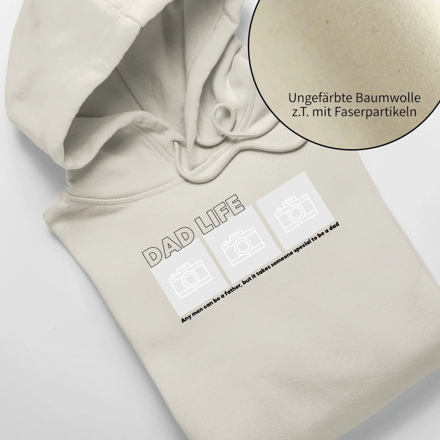 Dad Life Foto - Bio Unisex Hoodie *personalisierbar mit Fotos* Cruiser Hoodie 2.0 ST ST Natural-Raw