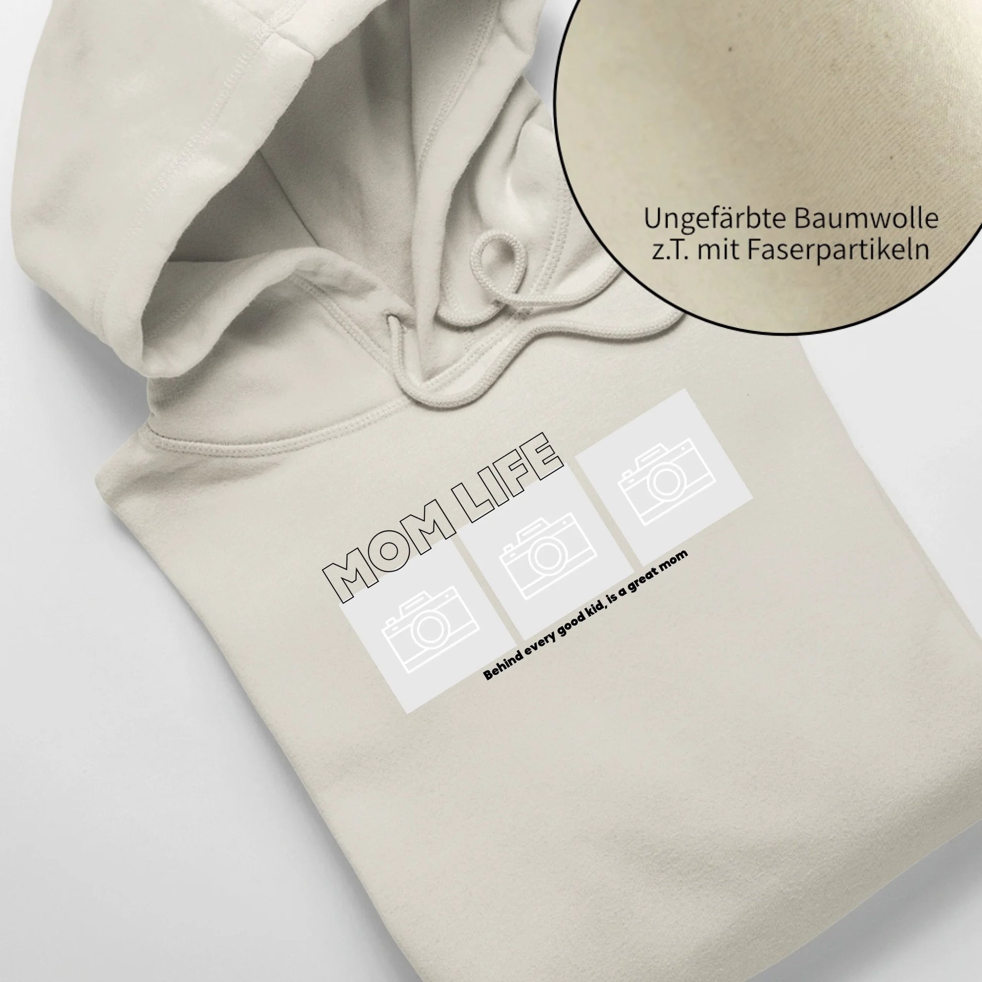 Mom Life Foto - Bio Unisex Hoodie *personalisierbar mit Fotos* Cruiser Hoodie 2.0 ST ST Natural-Raw