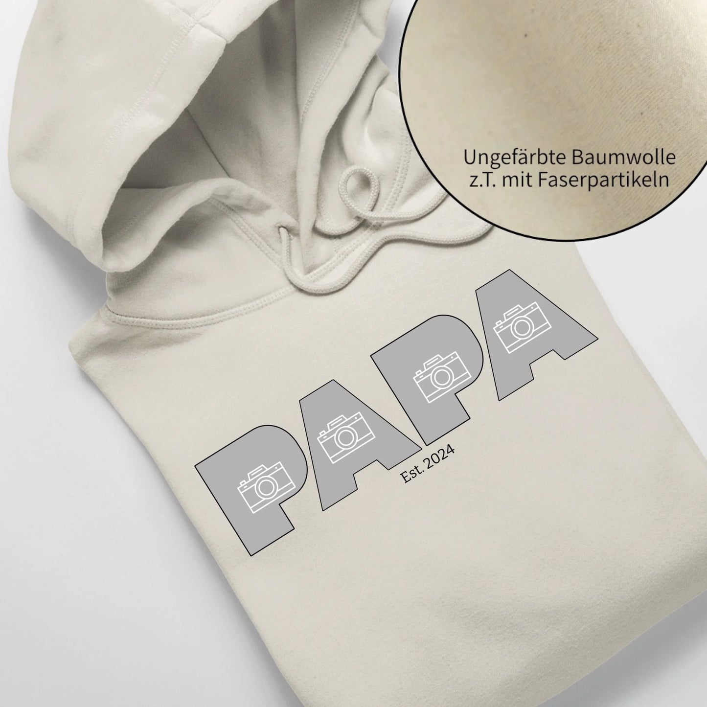 PAPA/DAD mit Fotos - Bio Unisex Hoodie *personalisierbar mit Fotos* Cruiser Hoodie 2.0 ST ST Natural-Raw