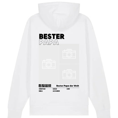 Bester Papa / Beste Mama - Bio Unisex Hoodie *personalisierbar mit Foto* Cruiser Hoodie 2.0 ST ST