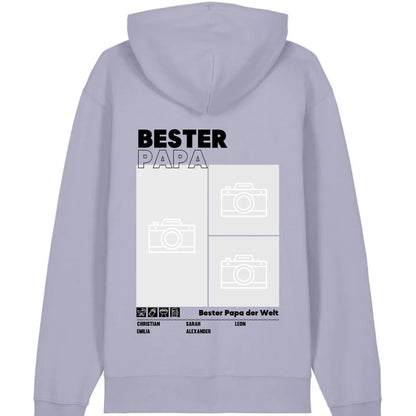 Bester Papa / Beste Mama - Bio Unisex Hoodie *personalisierbar mit Foto*