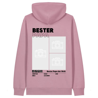 Bester Papa / Beste Mama - Bio Unisex Hoodie *personalisierbar mit Foto* Cruiser Hoodie 2.0 ST ST Lilac-Dream