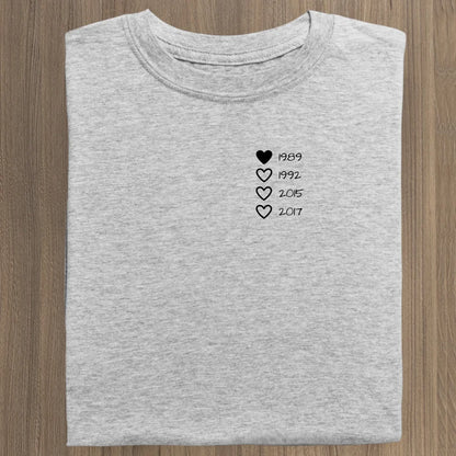Family Hearts - Bio Damen Shirt *personalisierbar* Stella Muser Shirt ST ST Heather-Grey