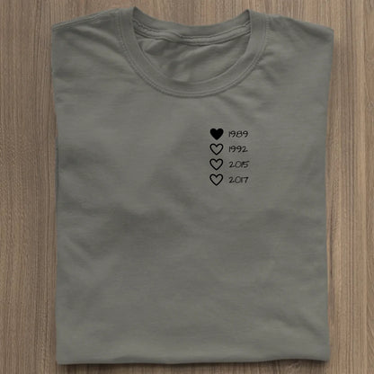 Family Hearts - Bio Damen Shirt *personalisierbar* Stella Muser Shirt ST ST Khaki