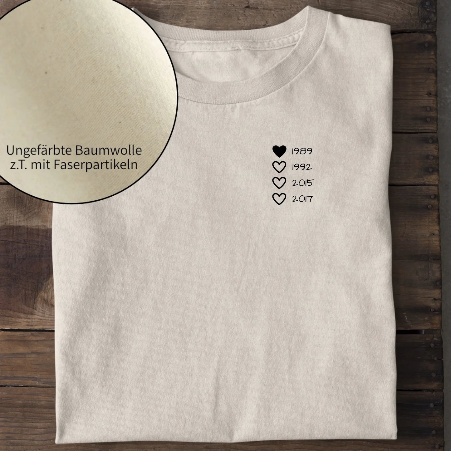 Family Hearts - Bio Herren Shirt *personalisierbar* Creator T-Shirt 2.0 ST ST Natural-Raw