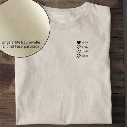 Family Hearts - Bio Herren Shirt *personalisierbar* Creator T-Shirt 2.0 ST ST Natural-Raw