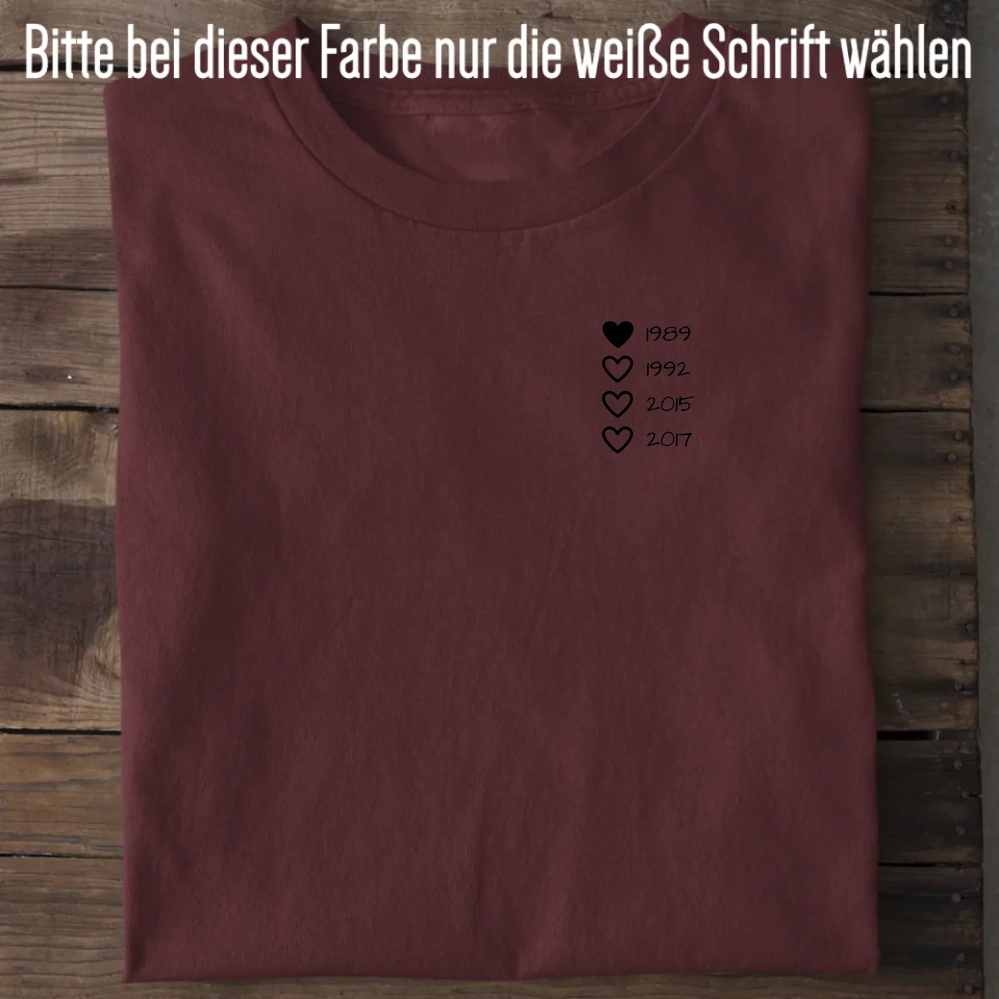 Family Hearts - Bio Herren Shirt *personalisierbar* Creator T-Shirt 2.0 ST ST Burgundy