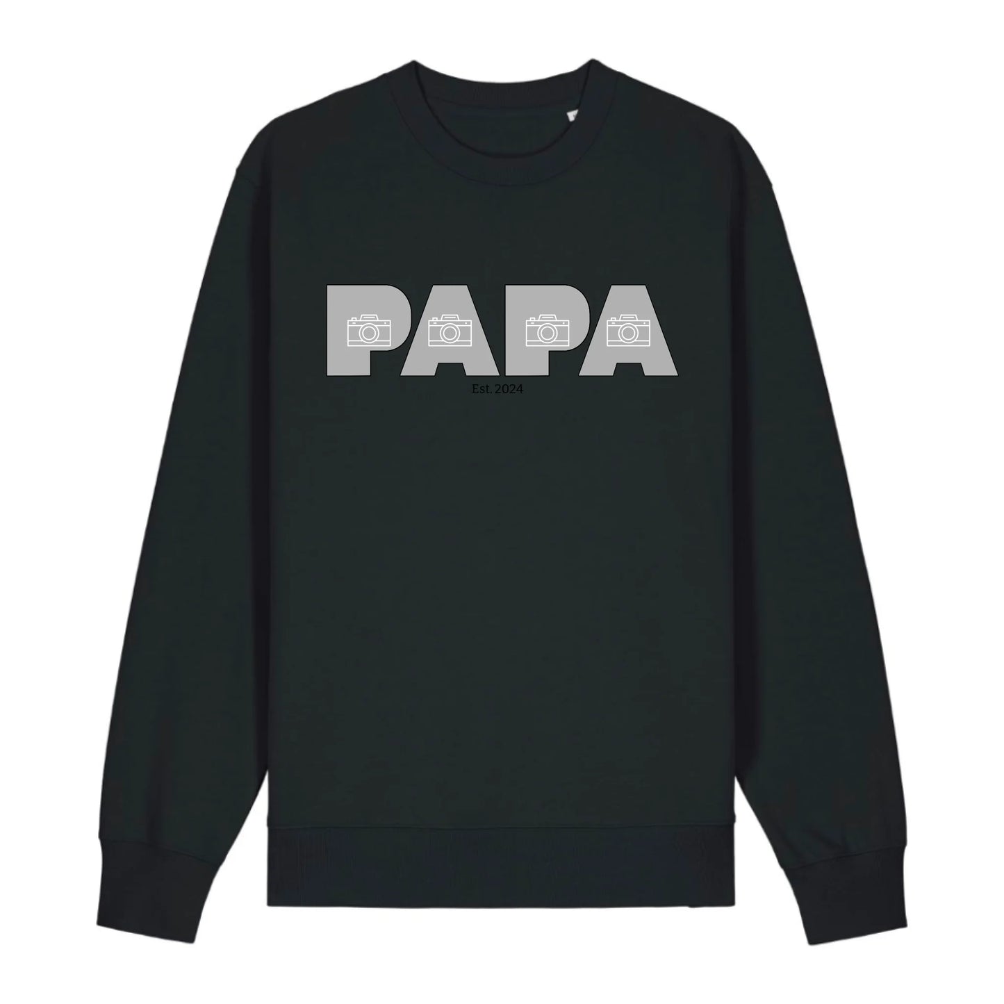 PAPA/DAD mit Fotos - Bio Unisex Sweatshirt *personalisierbar mit Fotos* Changer Sweatshirt 2.0 ST ST Black
