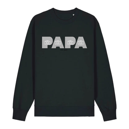 PAPA/DAD mit Fotos - Bio Unisex Sweatshirt *personalisierbar mit Fotos* Changer Sweatshirt 2.0 ST ST Black