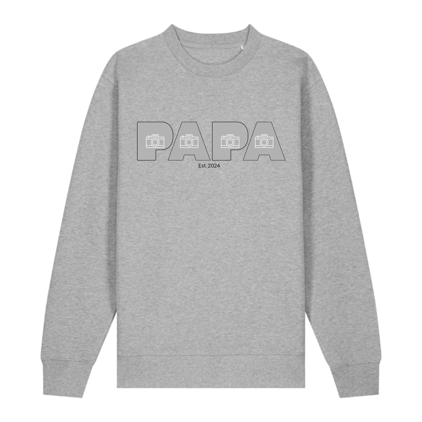 PAPA/DAD mit Fotos - Bio Unisex Sweatshirt *personalisierbar mit Fotos*