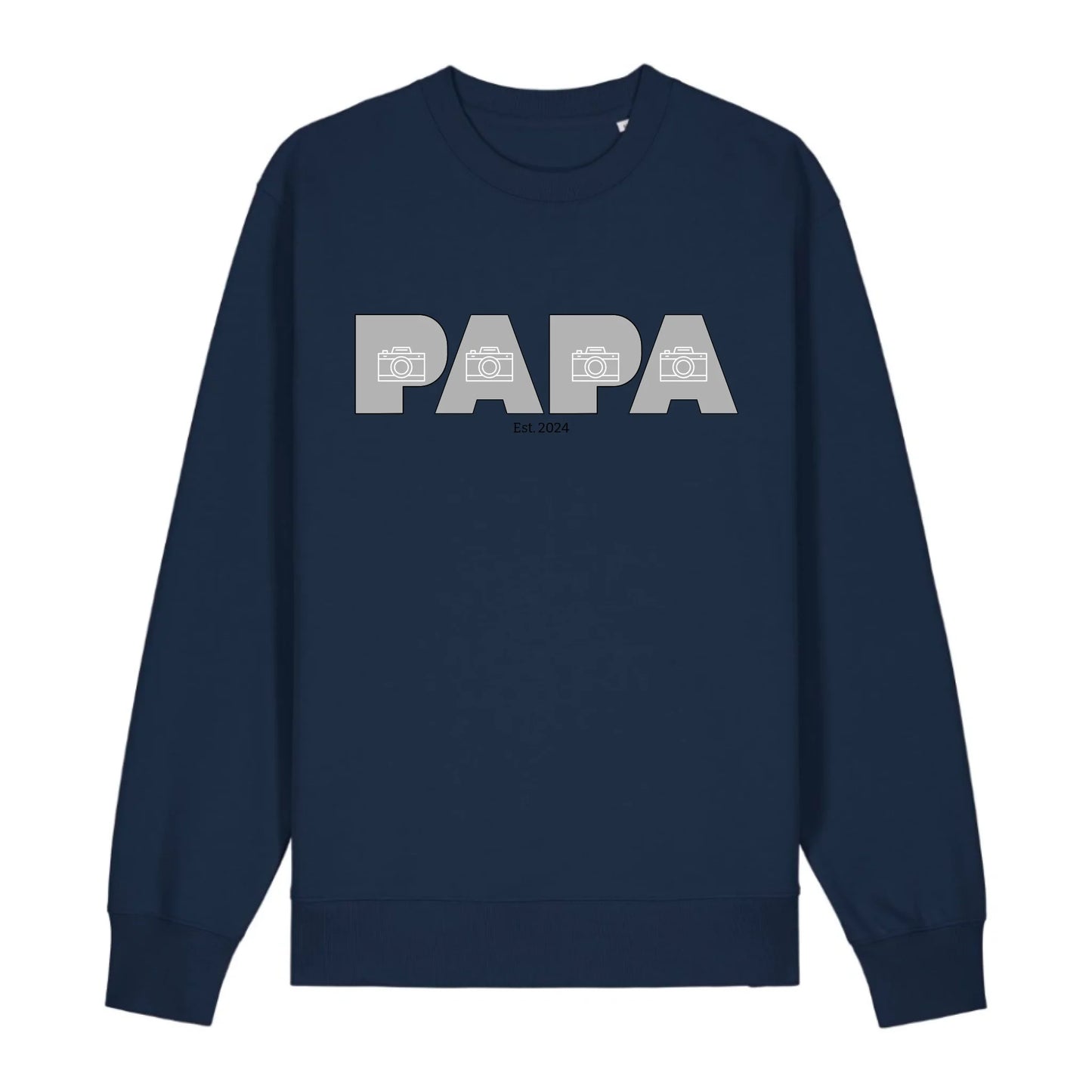 PAPA/DAD mit Fotos - Bio Unisex Sweatshirt *personalisierbar mit Fotos*