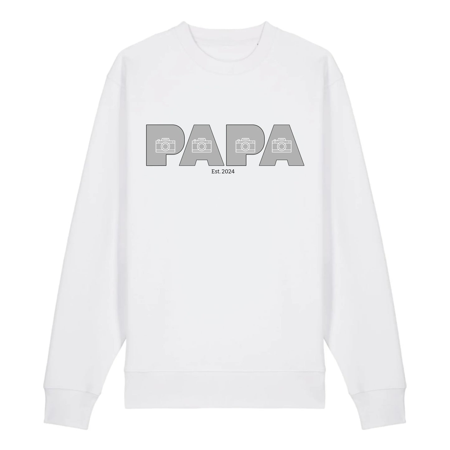PAPA/DAD mit Fotos - Bio Unisex Sweatshirt *personalisierbar mit Fotos*