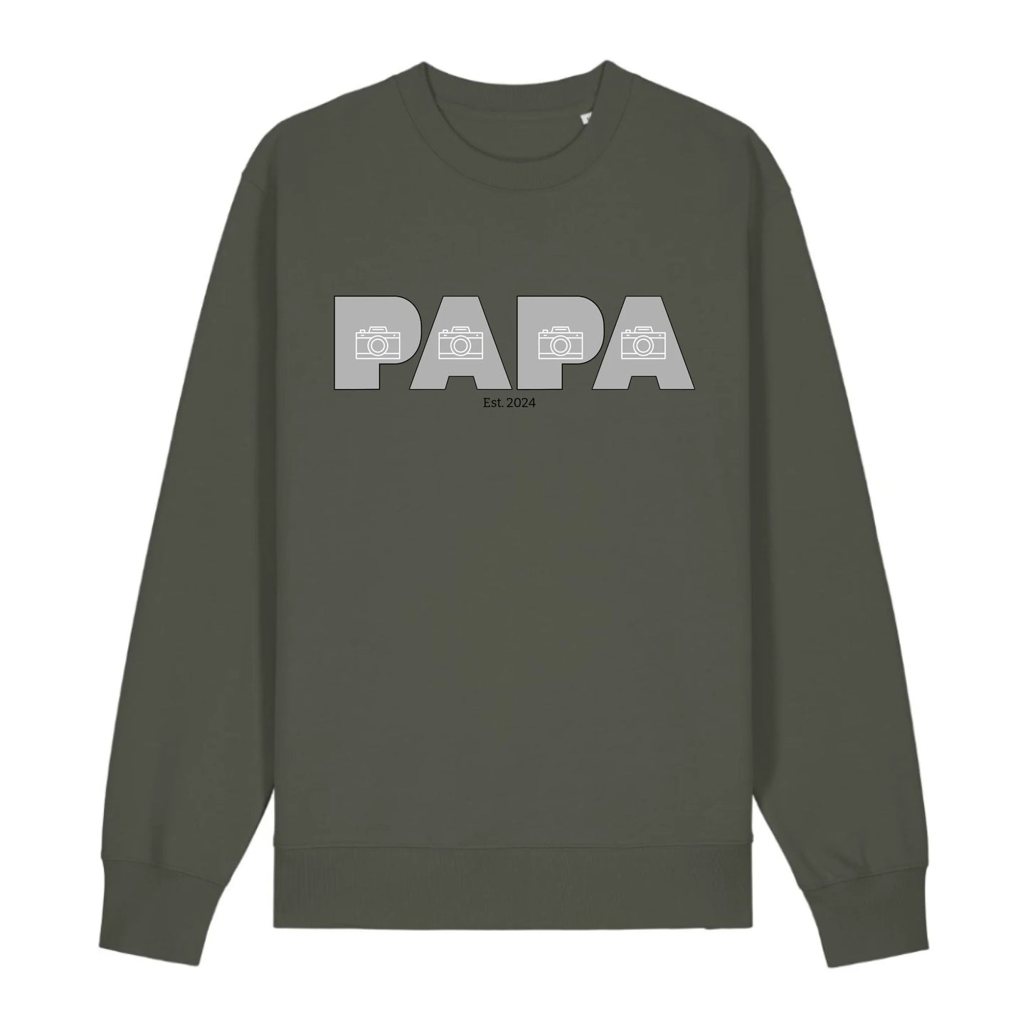 PAPA/DAD mit Fotos - Bio Unisex Sweatshirt *personalisierbar mit Fotos*