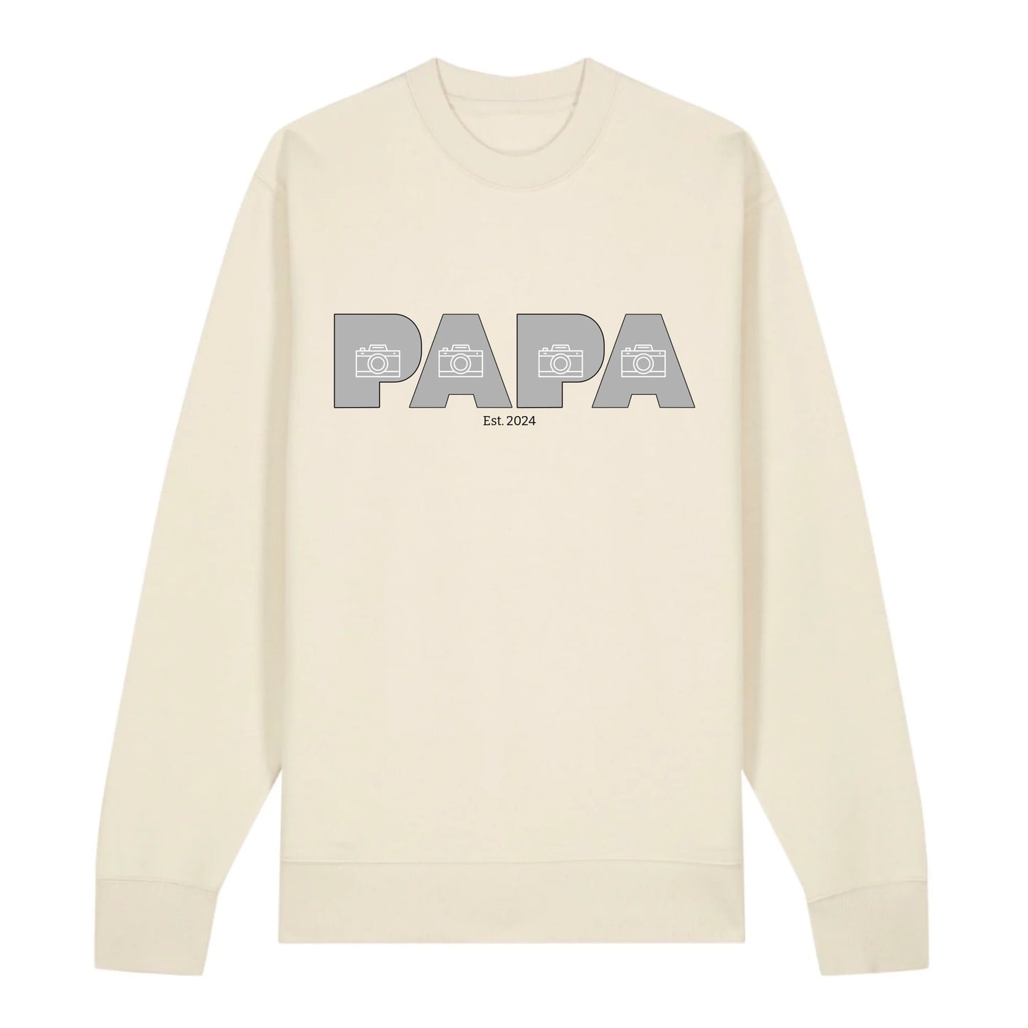 PAPA/DAD mit Fotos - Bio Unisex Sweatshirt *personalisierbar mit Fotos*