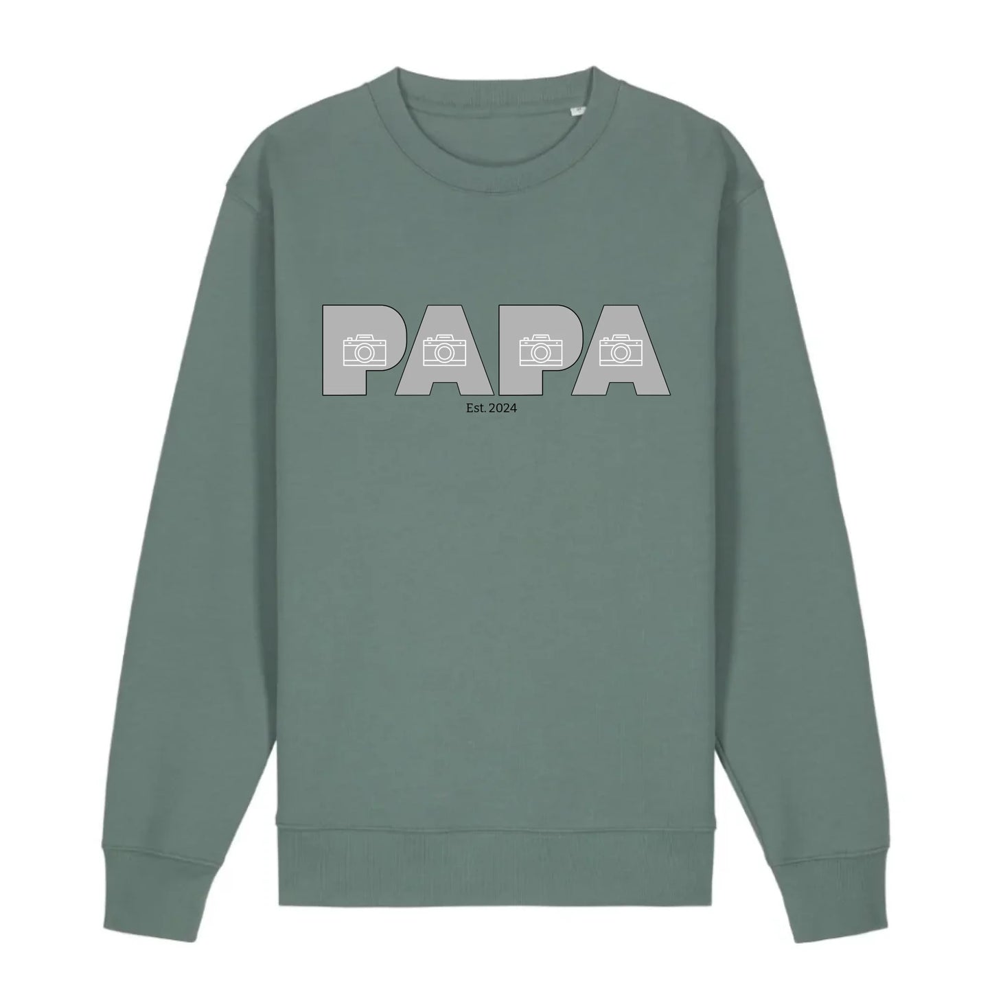 PAPA/DAD mit Fotos - Bio Unisex Sweatshirt *personalisierbar mit Fotos* Changer Sweatshirt 2.0 ST ST Green-Bay