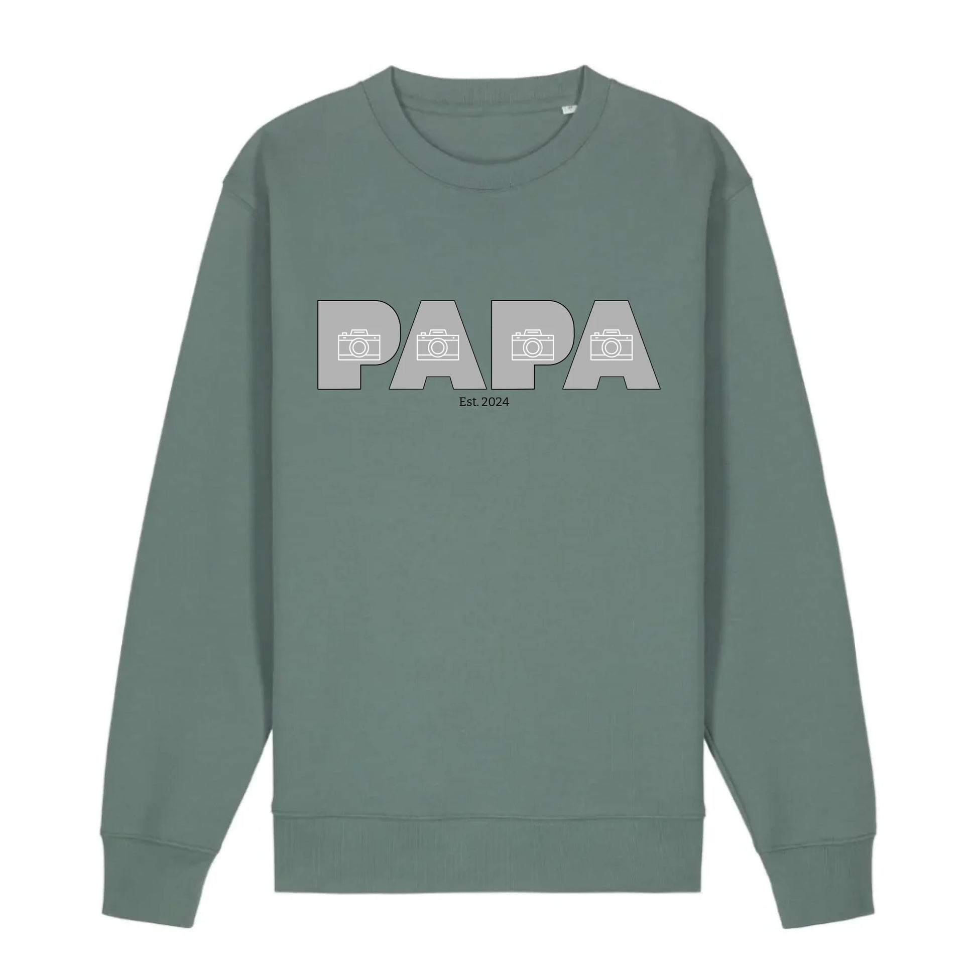 PAPA/DAD mit Fotos - Bio Unisex Sweatshirt *personalisierbar mit Fotos* Changer Sweatshirt 2.0 ST ST Green-Bay