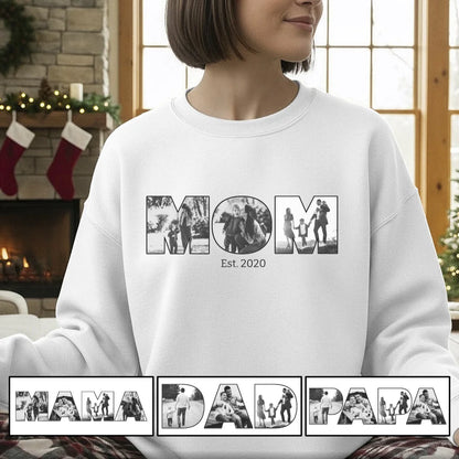 MAMA/MOM mit Fotos - Bio Unisex Sweatshirt *personalisierbar mit Fotos*