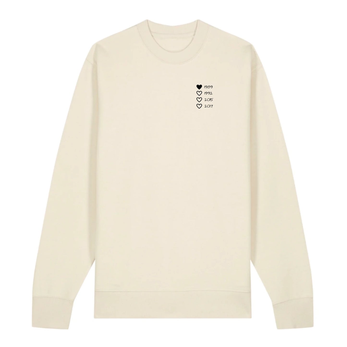 Family Hearts - Bio Unisex Sweatshirt *personalisierbar*