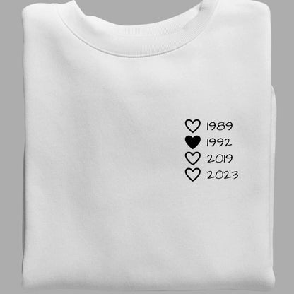 Family Hearts - Bio Unisex Sweatshirt *personalisierbar*