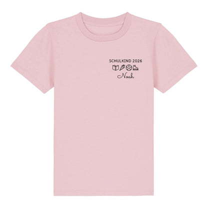 Schulkind Symbole - Bio Kinder Shirt *personalisierbar* Mini Creator Shirt 2.0 ST ST Cotton-Pink