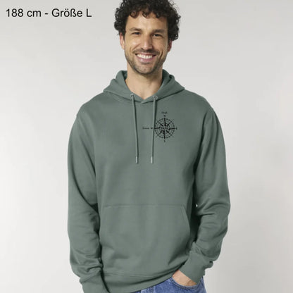 Kompass - Bio Unisex Hoodie *personalisierbar*