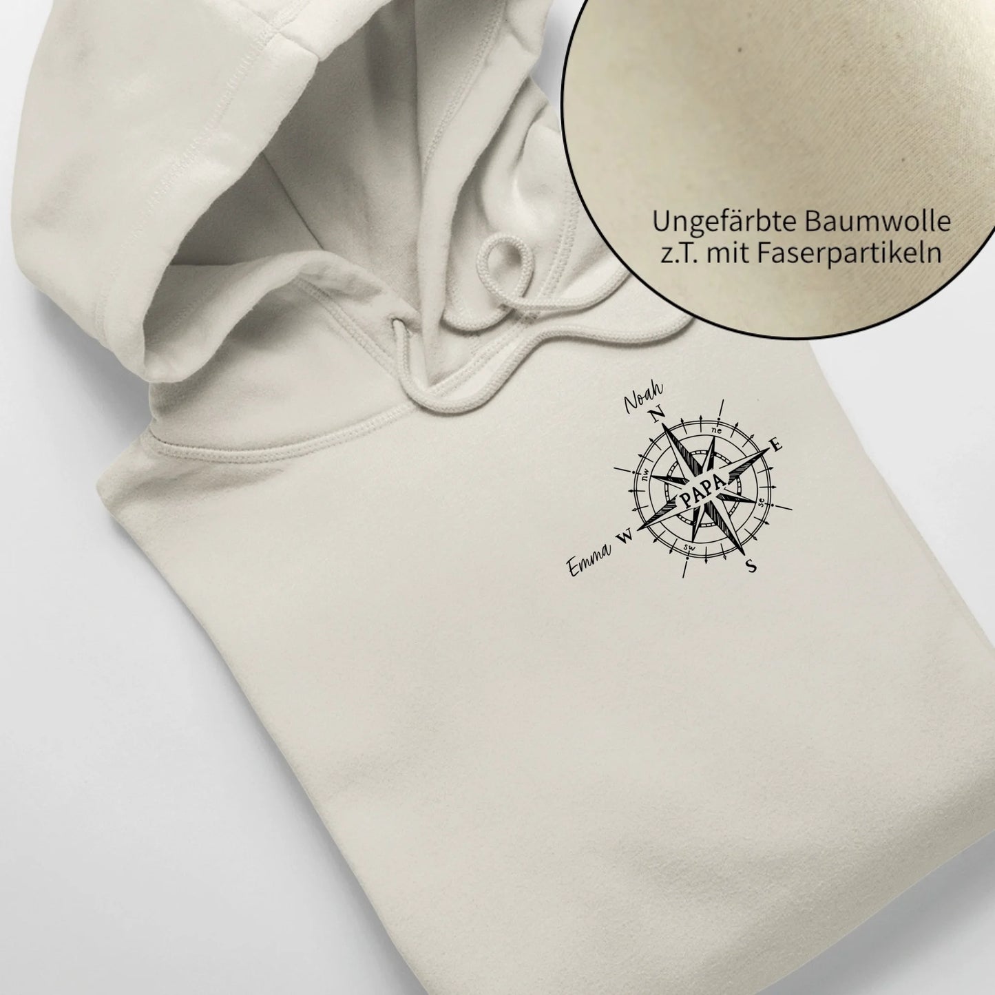 Kompass - Bio Unisex Hoodie *personalisierbar* Cruiser Hoodie 2.0 ST ST Natural-Raw