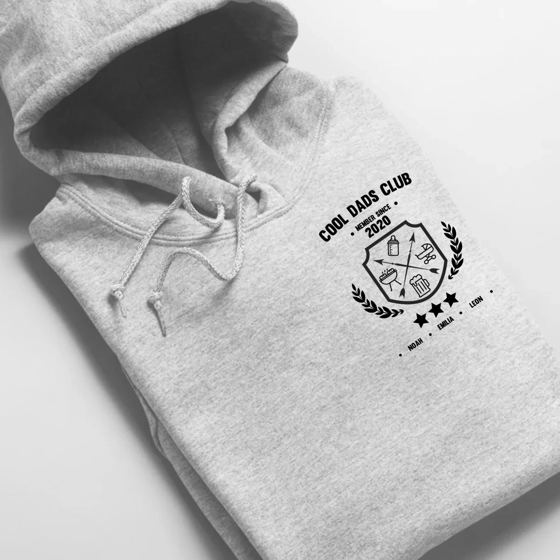 Cool Dads Club Wappen - Bio Unisex Hoodie *personalisierbar* Cruiser Hoodie 2.0 ST ST Heather-Grey