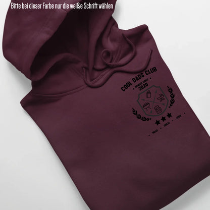 Cool Dads Club Wappen - Bio Unisex Hoodie *personalisierbar* Cruiser Hoodie 2.0 ST ST Burgundy