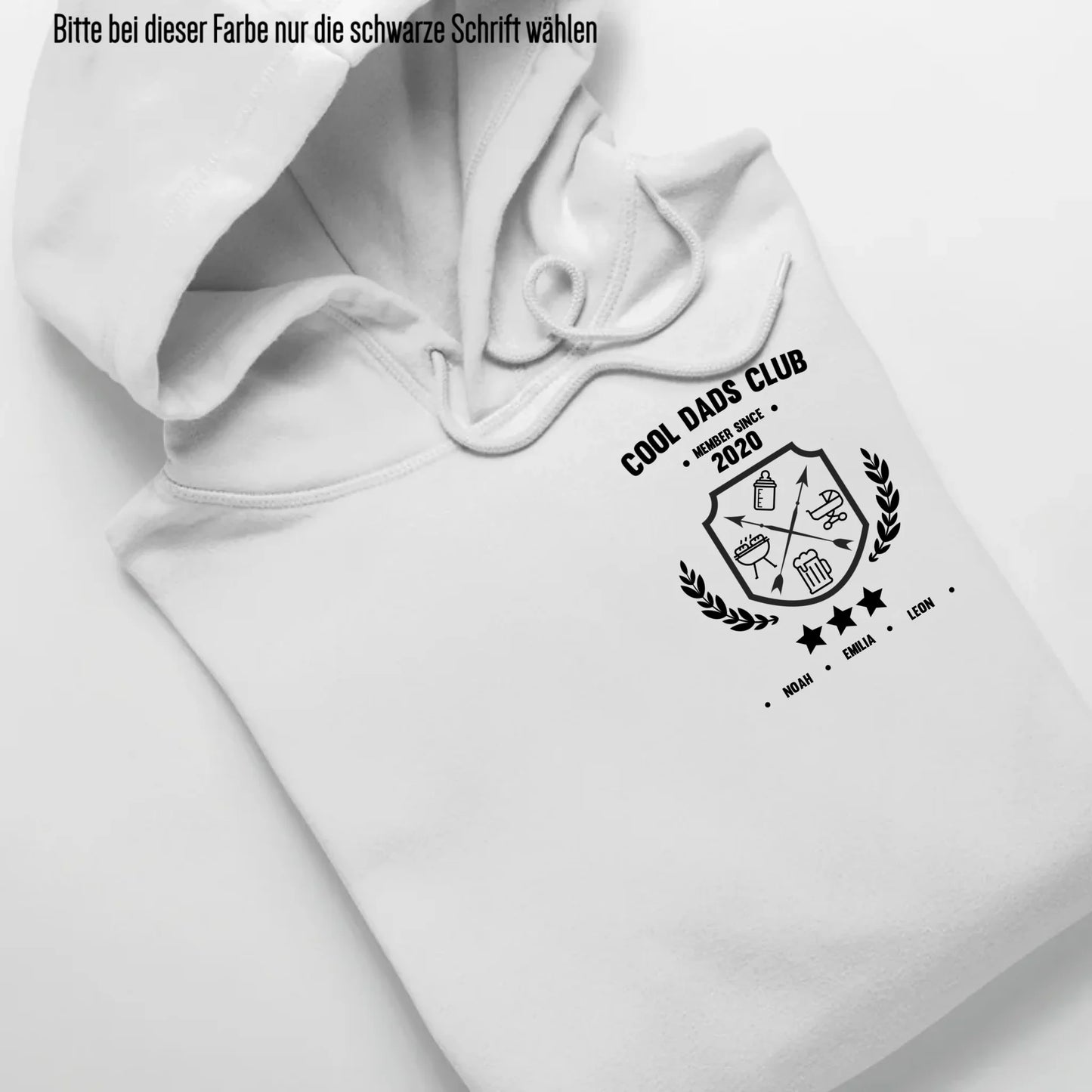 Cool Dads Club Wappen - Bio Unisex Hoodie *personalisierbar* Cruiser Hoodie 2.0 ST ST White