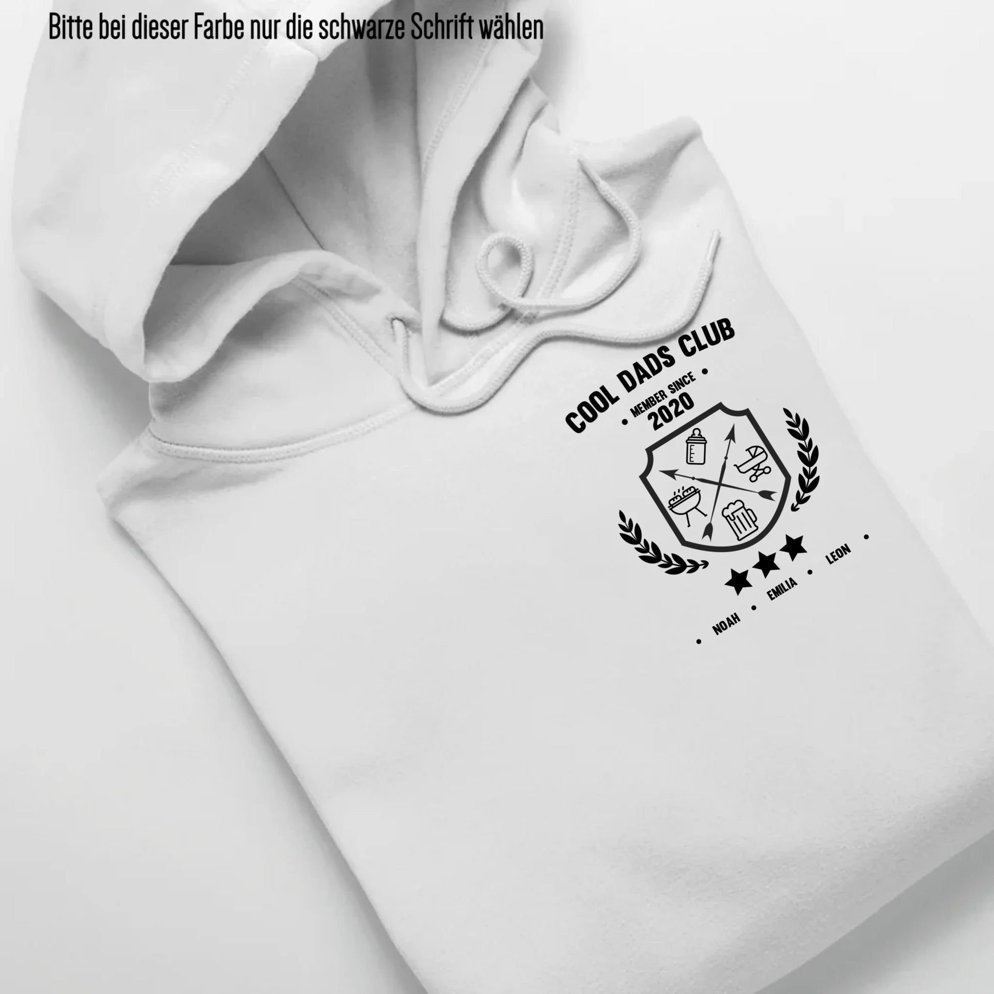 Cool Dads Club Wappen - Bio Unisex Hoodie *personalisierbar* Cruiser Hoodie 2.0 ST ST White