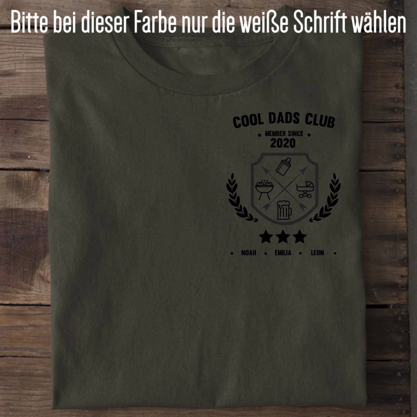 Cool Dads Club Wappen - Bio Herren Shirt *personalisierbar* Creator T-Shirt 2.0 ST ST Khaki