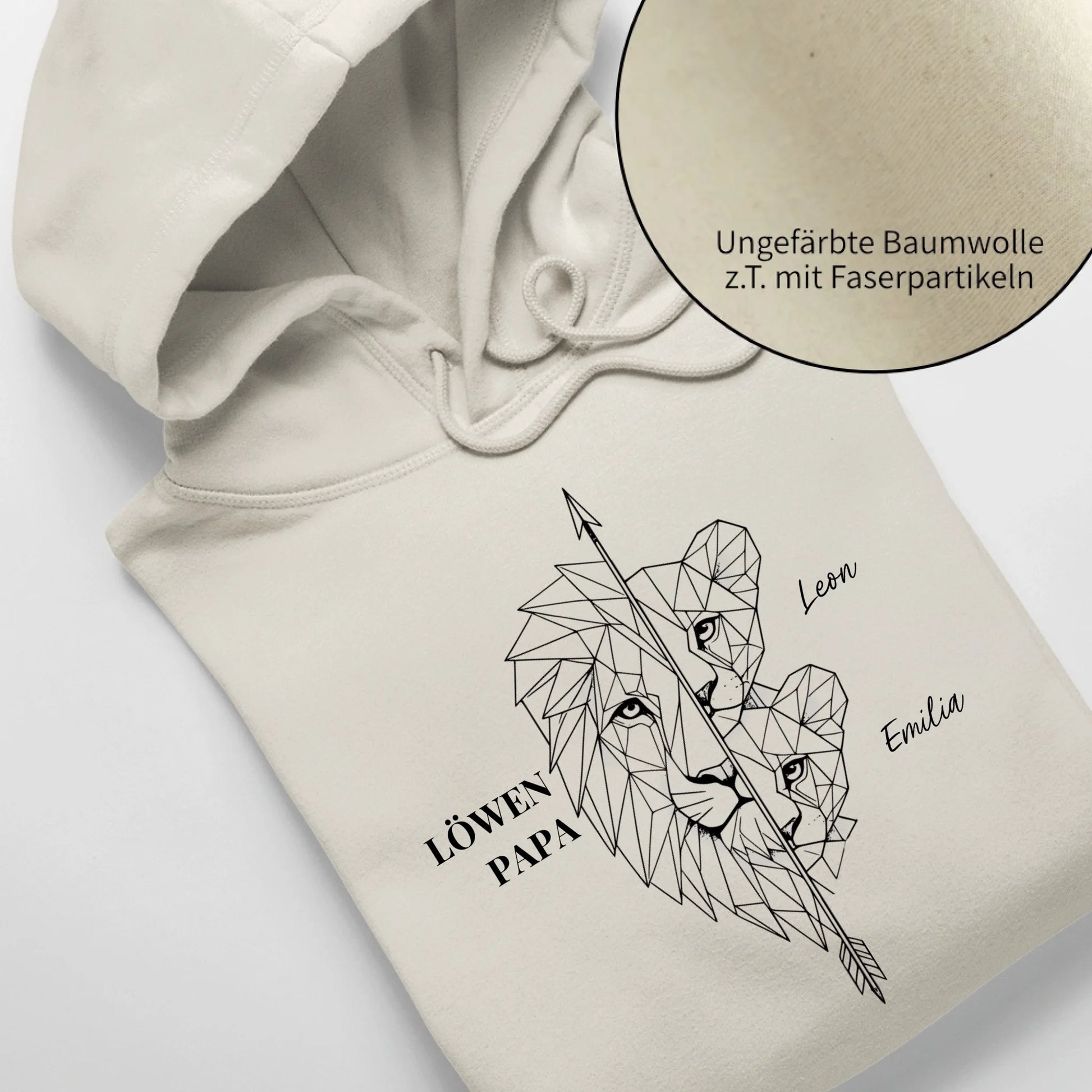 Löwen Family - Bio Unisex Hoodie *personalisierbar* Cruiser Hoodie 2.0 ST ST Natural-Raw
