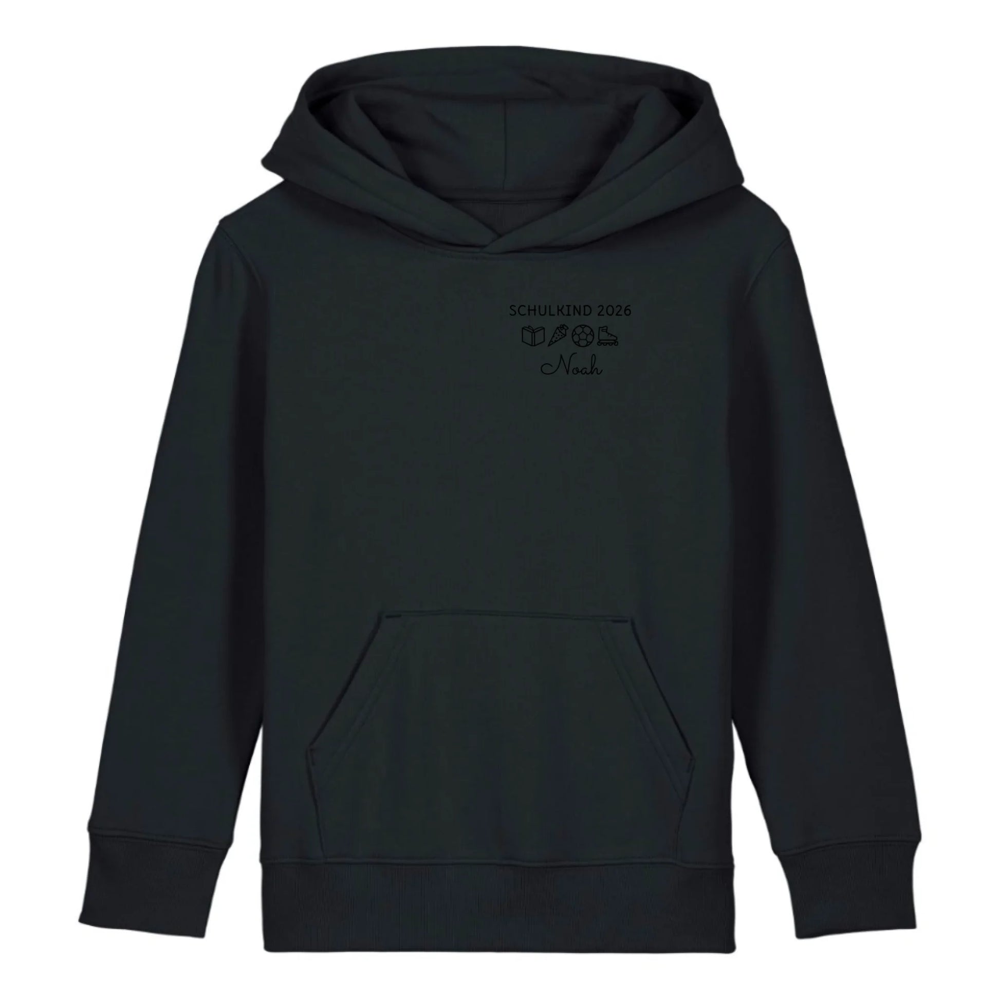 Schulkind Symbole - Bio Kinder Hoodie *personalisierbar* Mini Cruiser Hoodie 2.0 ST ST Black
