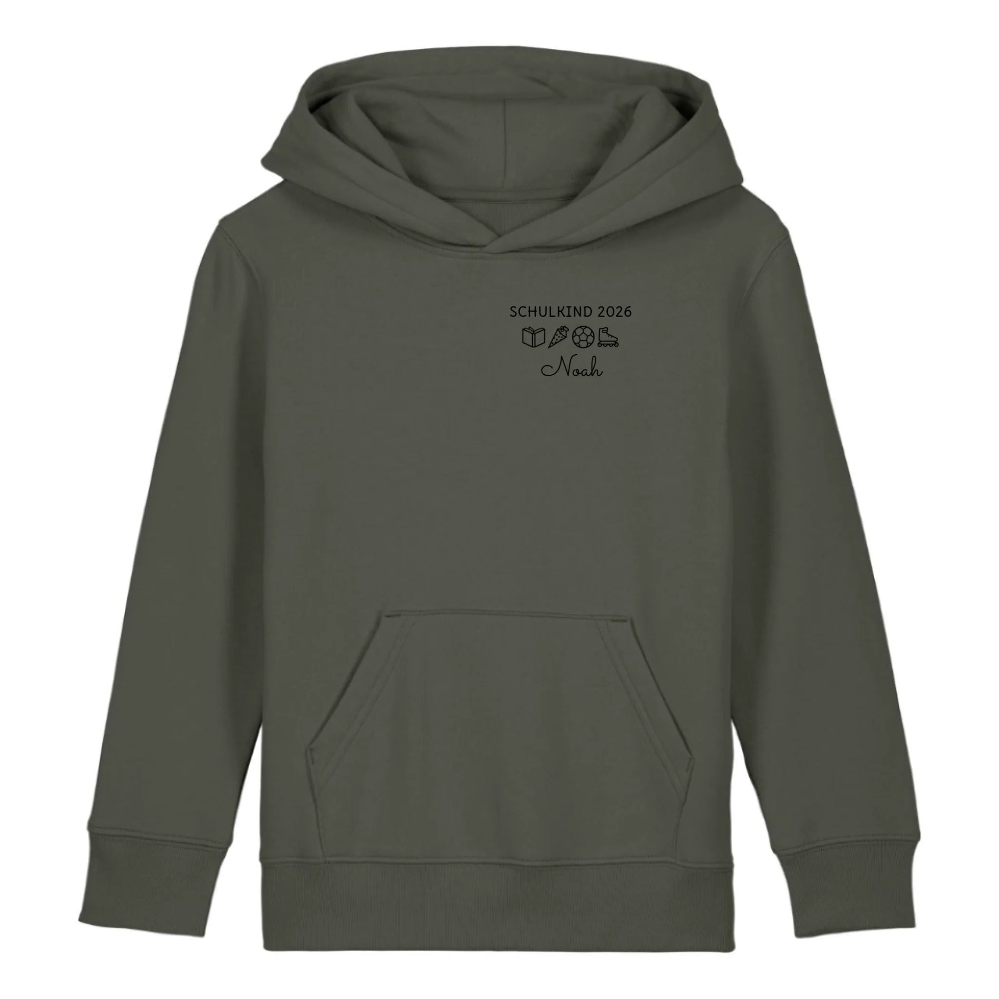 Schulkind Symbole - Bio Kinder Hoodie *personalisierbar* Mini Cruiser Hoodie 2.0 ST ST Khaki