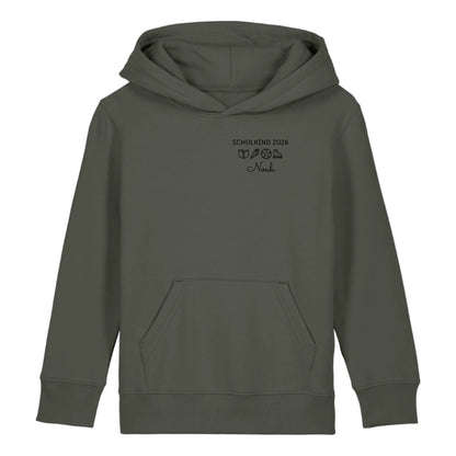 Schulkind Symbole - Bio Kinder Hoodie *personalisierbar* Mini Cruiser Hoodie 2.0 ST ST Khaki