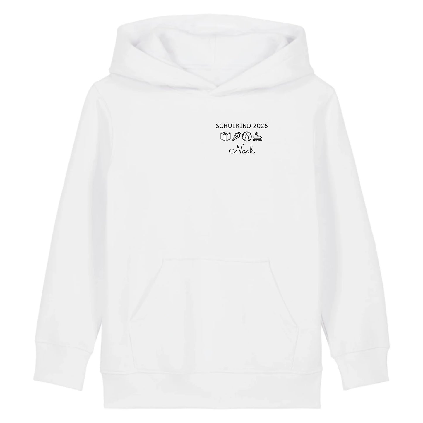 Schulkind Symbole - Bio Kinder Hoodie *personalisierbar* Mini Cruiser Hoodie 2.0 ST ST White