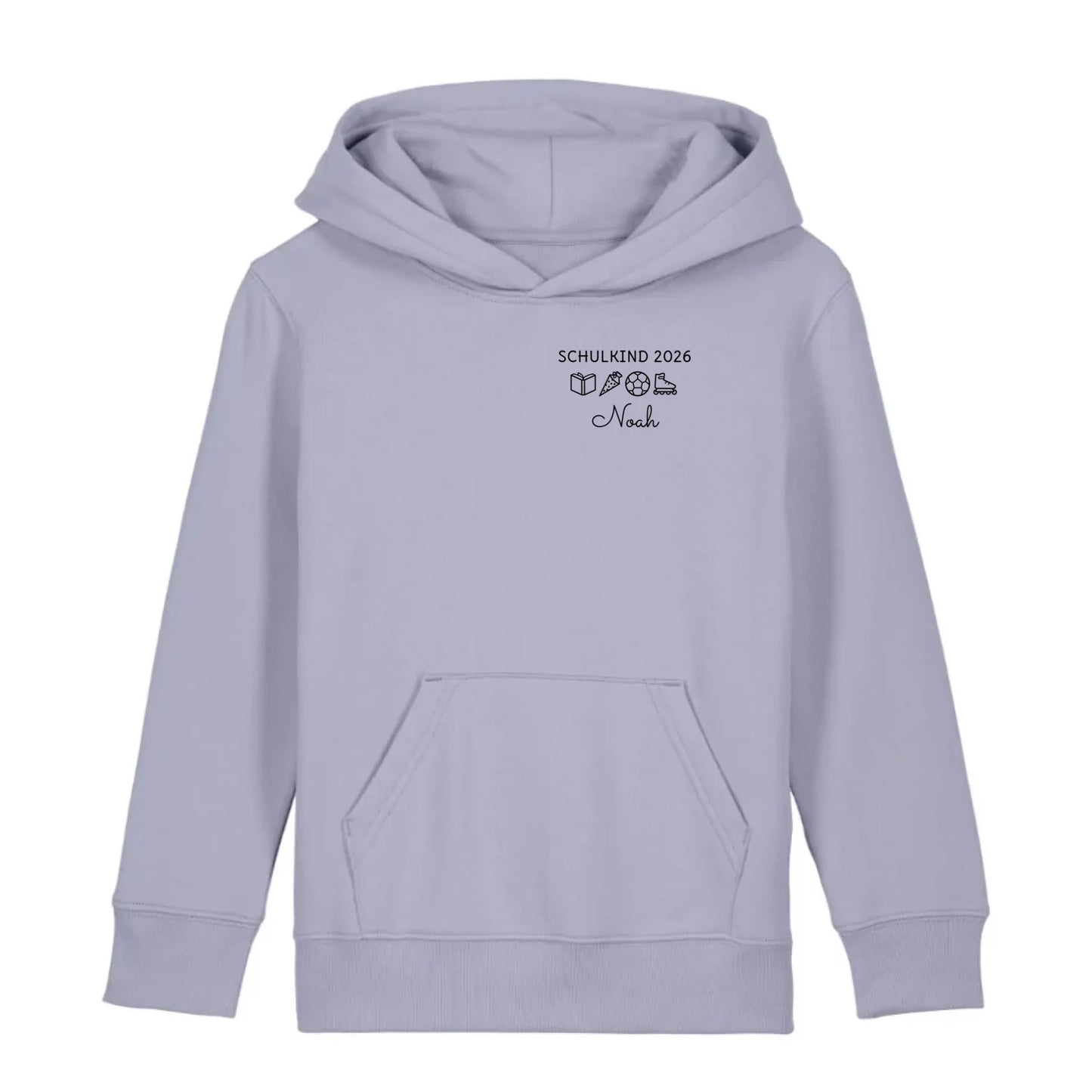 Schulkind Symbole - Bio Kinder Hoodie *personalisierbar* Mini Cruiser Hoodie 2.0 ST ST Lavender