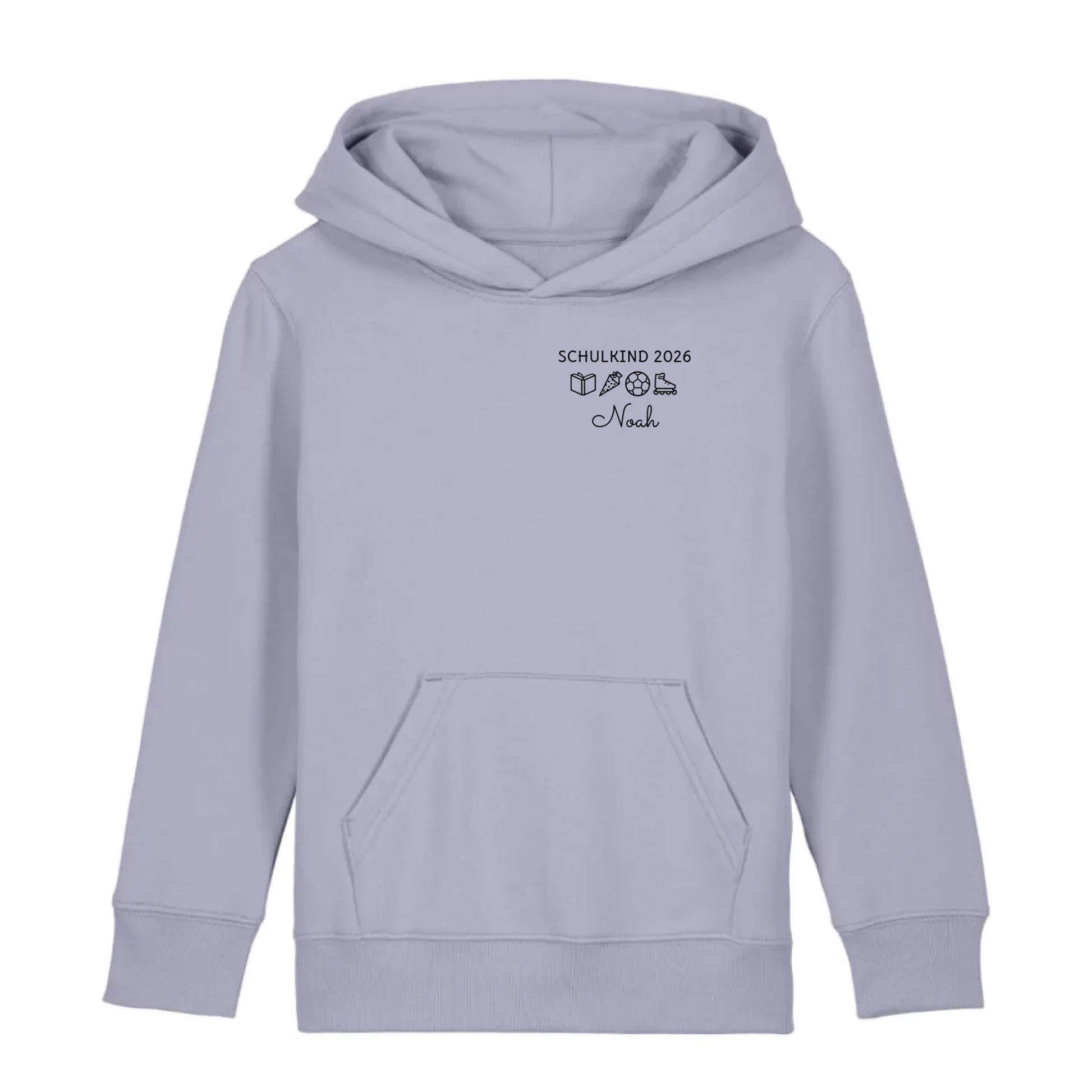 Schulkind Symbole - Bio Kinder Hoodie *personalisierbar* Mini Cruiser Hoodie 2.0 ST ST Lavender