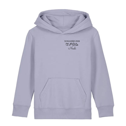 Schulkind Symbole - Bio Kinder Hoodie *personalisierbar* Mini Cruiser Hoodie 2.0 ST ST Lavender