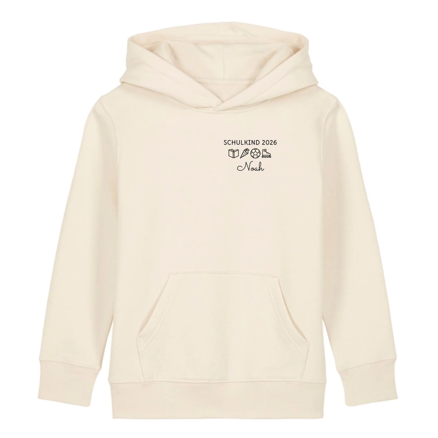 Schulkind Symbole - Bio Kinder Hoodie *personalisierbar* Mini Cruiser Hoodie 2.0 ST ST Natural-Raw